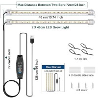 Lpmzmbl 16 In Plant Grow Light Strips 120 Leds Grow Lights For Indoor Plants Full Spectrum With 3912H Timer 10 Dimmable Leve