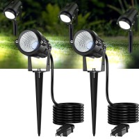 Musuger High Brightness 1000Lm Outdoor Spot Lights For Yard 6500K Daylight Spot Lights Outdoor With 49Ft Electric Cord 10W Le