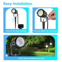 Musuger High Brightness 1000Lm Outdoor Spot Lights For Yard 6500K Daylight Spot Lights Outdoor With 49Ft Electric Cord 10W Le