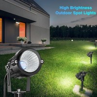 Musuger High Brightness 1000Lm Outdoor Spot Lights For Yard 6500K Daylight Spot Lights Outdoor With 49Ft Electric Cord 10W Le