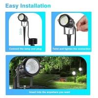 Musuger High Brightness 1000Lm Outdoor Spot Lights For Yard 6500K Daylight Spot Lights Outdoor With 49Ft Electric Cord 10W Le