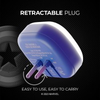 Marvel Captain America Shield Touch Led Night Light With Usb Charging Port Avengers Nightlight W Usb Phone Charger Foldable