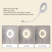 Voice Control Led Desk Lamp, High Brightness Eye Protection Smart Usb Night Light 3 Modes For Study For Bedside