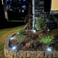 Solar Outdoor Lights,4 Pack Deck Lights Solar Powered - Outdoor Solar Ground Lights For Landscape, Lawn, Steps Decks, Pathway Yard Stairs Fences, Garden Decorations, (Bright White)