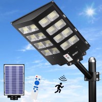 Jaynlt 1000W Solar Street Lights Outdoor, 165000Lm 6500K Solar Parking Lot Lights Dusk To Dawn, Ip67 Waterproof Solar Security Flood Lights With Motion Sensor For Yard, Garden, Parking Lot