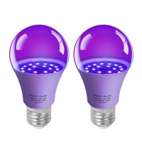 Roche Jaune Black Lights Bulbs Led Black Lihght Bulbs A19 10W 75Wequivalent E26 Purple Bulb Blacklight Bulbs For Halloween