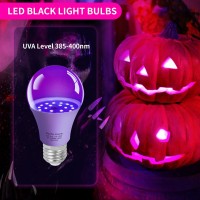 Roche Jaune Black Lights Bulbs Led Black Lihght Bulbs A19 10W 75Wequivalent E26 Purple Bulb Blacklight Bulbs For Halloween