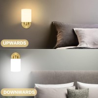 Halialumi Frosted Wall Sconce Set Of Two Gold Sconce Bathroom Lighting Modern Brass Vanity Light Midcentury Vanity Sconces For