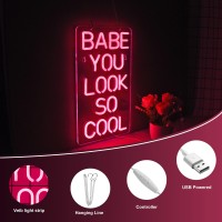 Neonhonba Babe You Look So Cool Girls Neon Sign For Wall D