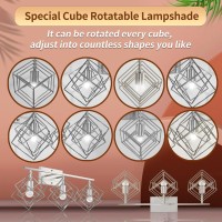 Behiya Bathroom Vanity Light With 3 Bulbs Bathroom Light Fixtures Over Mirror With 3 Rotatable Cube Shades Modern Wall Mounted S