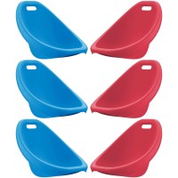 American Plastic Toys Kids Scoop Rocker Chairs For Toddlers & Kids Ages 3 And Up | 6-Pack Blue & Red | Made In Usa From Safe Plastics | Great For Indoor And Outdoor Activities