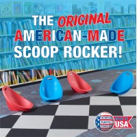 American Plastic Toys Kids Scoop Rocker Chairs For Toddlers & Kids Ages 3 And Up | 6-Pack Blue & Red | Made In Usa From Safe Plastics | Great For Indoor And Outdoor Activities