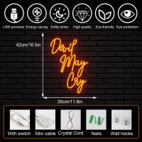 Horseneon Devil May Cry Neon Led Sign Game Neon Signs For Wall Decor Red Letter Neon Light With Usb Powered For Bedroom Game