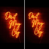 Horseneon Devil May Cry Neon Led Sign Game Neon Signs For Wall Decor Red Letter Neon Light With Usb Powered For Bedroom Game