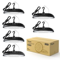 Glitgate Led High Bay Light 150W 21000Lm 5000K Ufo Lights600W Mhhps Equiv Commercial Bay Lighting With 5Ft Cable Us Plug Fo