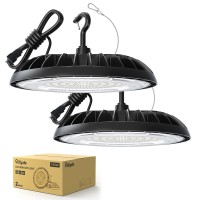 Glitgate Led High Bay Light 150W 21000Lm 5000K High Bay Led Lights600W Mhhps Equiv Ufo Lights With 5Ft Cable Us Plug For Ga