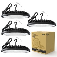 Glitgate Led High Bay Light 200W 28000Lm 5000K High Bay Led Lights 800W Mhhps Equiv Ufo Lights With 5Ft Cable Us Plug For