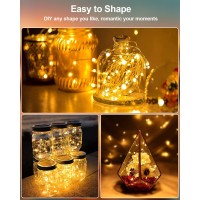 20 Pack Fairy Lights Battery Operated 33Ft 20 Led Mini String Lights Twinkle Lights Copper Wire Firefly Starry Lights For Mason