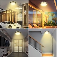 24W Motion Sensor Ceiling Light, 12Inch Led Flush Mount Ceiling Light Fixture Motion Detector Light Indoor, Adjus Detection Range Lamps For Porch,Balcony,Basement, Garage 2300Lm (Warm Light 3000K)