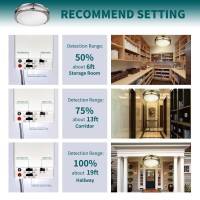 24W Motion Sensor Ceiling Light, 12Inch Led Flush Mount Ceiling Light Fixture Motion Detector Light Indoor, Adjus Detection Range Lamps For Porch,Balcony,Basement, Garage 2300Lm (Warm Light 3000K)