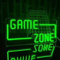 Piloyinde Game Zone Neon Sign Green Led Signs For Bedroom Wall Game Neon Signs For Wall Decor Usb Powered Neon Lights For Bedroo