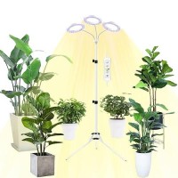 Grow Light With Stand Yadoker Trihead Led Plant Light For Indoor Plants Full Spectrum Grow Lamp 81216H Timer 10 Dimmable