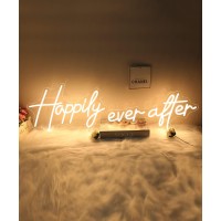 Large Neon Sign Happily Ever After Led Art Decorative Lights For Bachelorette Party Engagement Birthday Wedding Gift For Girl Ho