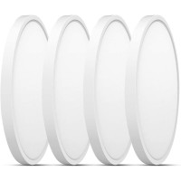 Taloya 4 Pack Of Flush Mount Ceiling Light 12 Inch (3000K/3500K/4000K/5000K/6500K), Super Slim Led Light Fixture For Closet Dining Room Garage Hallway Kitchen Laundry