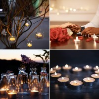 100Pack Unscented Tea Lights Candles4 Hour White Smokeless Tealight Candlesin Bulk Votive Little Candles For Shabbat Wedding