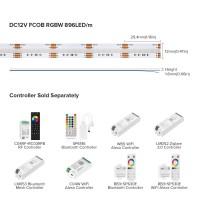 Btflighting Fcob Cob Led Strip Rgbw 4000K Flexible High Density Uniform Light 896Ledm 164Ft Dc12V 12Mm Width Color Changing L