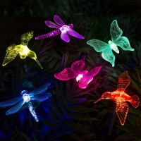 Gigalumi Solar Outdoor Lights Decorative,6 Pack Solar Garden Decorations,Christmas Lights Color Changing Led,Solar Garden Lights Waterproof For Garden,Lawn,Patio