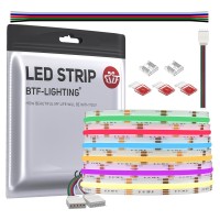 Btflighting Fcob Cob Led Strip Rgbw 3000K Flexible High Density Uniform Light 896Ledm 164Ft Dc12V 12Mm Width Color Changing L