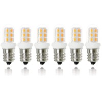 G Mgy Oled E12 Led Bulbs Replacement For 15W Himalayan Salt Lamps Bulbs, Chandeliers, Refrigerator Bulbs, Night Light Bulbs, E12 Candelabra Base, C7 Replacement Bulbs 2W, Warm White 3000K 6-Pack