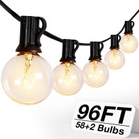 Addlon 962 48 Ft Outdoor String Lights Waterproof Globe Patio Lights With 582 Dimmable G40 Bulbs Ul Listed Hanging Lights