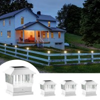 Moondeage 50 Lumen Solar Post Lights 3 Modes Outdoor Deck Fence Post Cap Lights 4X4 35X35 45X45 Or 55X55 Led Landsca