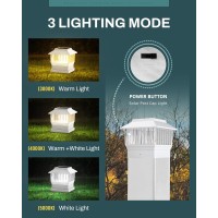 Moondeage 50 Lumen Solar Post Lights 3 Modes Outdoor Deck Fence Post Cap Lights 4X4 35X35 45X45 Or 55X55 Led Landsca