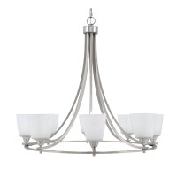 Paramount Uplight, 8 Light, Chandelier In Brushed Nickel Finish With 4.5