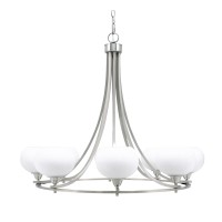 Paramount Uplight, 8 Light, Chandelier In Brushed Nickel Finish With 7