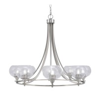 Paramount Uplight, 8 Light, Chandelier In Brushed Nickel Finish With 7