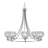 Paramount Uplight, 8 Light, Chandelier In Brushed Nickel Finish With 5.75