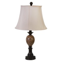 A well crafted piece with a sense of elegance this table lamp adds a regal and royal vibe to any room in your home that needs some additional aesthetic The turned style body finished in a dark brown design with glossy black frame makes this pair look clas