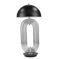 Introduce a ravishing flair of art deco style to your home with this abstract designed table lamp This table lamp with a dome shade and multiple oblong shaped accents in the body represent a meticulously crafted piece that will always attract an eye for d