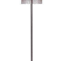 Glamorous and enticing this floor lamp is here to add a ravishing flair to your living room dining room or bedroom Accentuated in a metallic black hue the mesh design shade with hanging bead accent adds a sense of mysterious charm and attractiveness The l