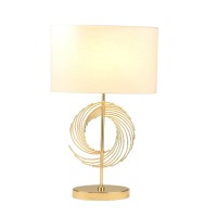 Revamp the aesthetics of your living space with this intriguing and artisinal table lamp The spiral design in the body of this piece is eye catching and elegant in style The open design makes this piece complement your other decor as it makes a confident 