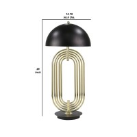 Introduce a ravishing flair of art deco style to your home with this abstract designed table lamp This table lamp with a dome shade and multiple oblong shaped accents in the body represent a meticulously crafted piece that will always attract an eye for d