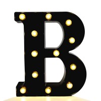 Black Alphabet Marquee Letters Led 26 Alphabet Light Up Letters With Diamond Bulb Battery Powered Led Letter For Wedding Birthda