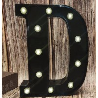 Black Alphabet Marquee Letters Led 26 Alphabet Light Up Letters With Diamond Bulb Battery Powered Led Letter For Wedding Birthda