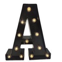 Black Alphabet Marquee Letters Led 26 Alphabet Light Up Letters With Diamond Bulb Battery Powered Led Letter For Wedding Birthda