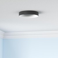 Annaror Rgb Led Flush Mount Ceiling Light With Remote Control 11 Inch 24W Black Ceiling Light Fixture 3000K6500K Light Color