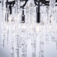 Wellmet Modern Crystal Chandelier, Farmhouse 8-Light Tree Crystal Chandelier, 38'' Ice Crystal Pendant Light For Dining Room, Living Room, Entryway, Hallway, Bedroom, Cafe, Bar